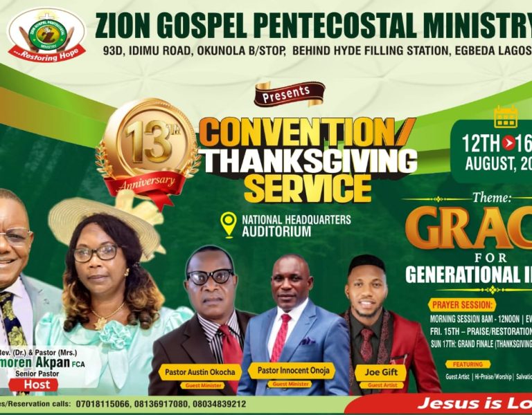 GRACE FOR GENERATIONAL IMPACT BY REV. (Dr.) UMOREN AKPAN